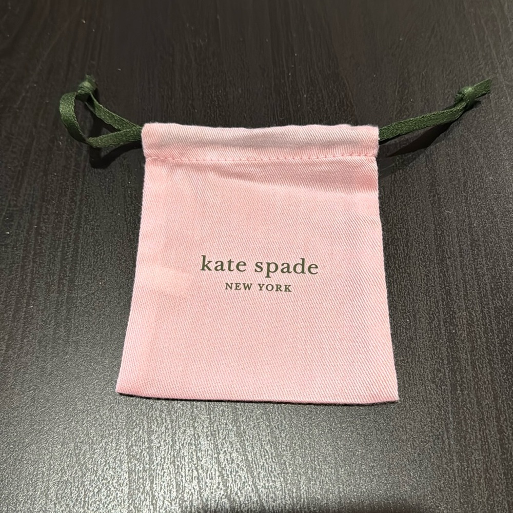 Kate Spade small pink & green jewelry pouch